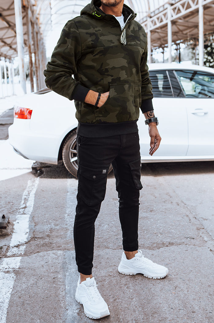 Moška jopa s kapuco Barva Zelena DSTREET BX5615