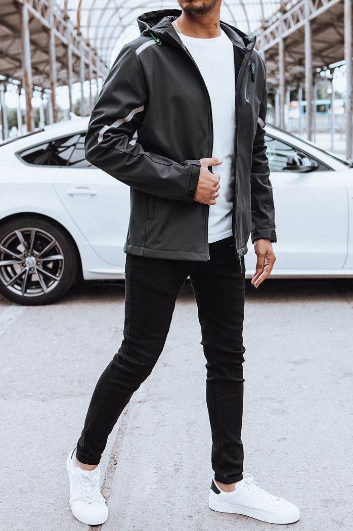 Moška softshell jakna Barva Temno siva DSTREET TX4481