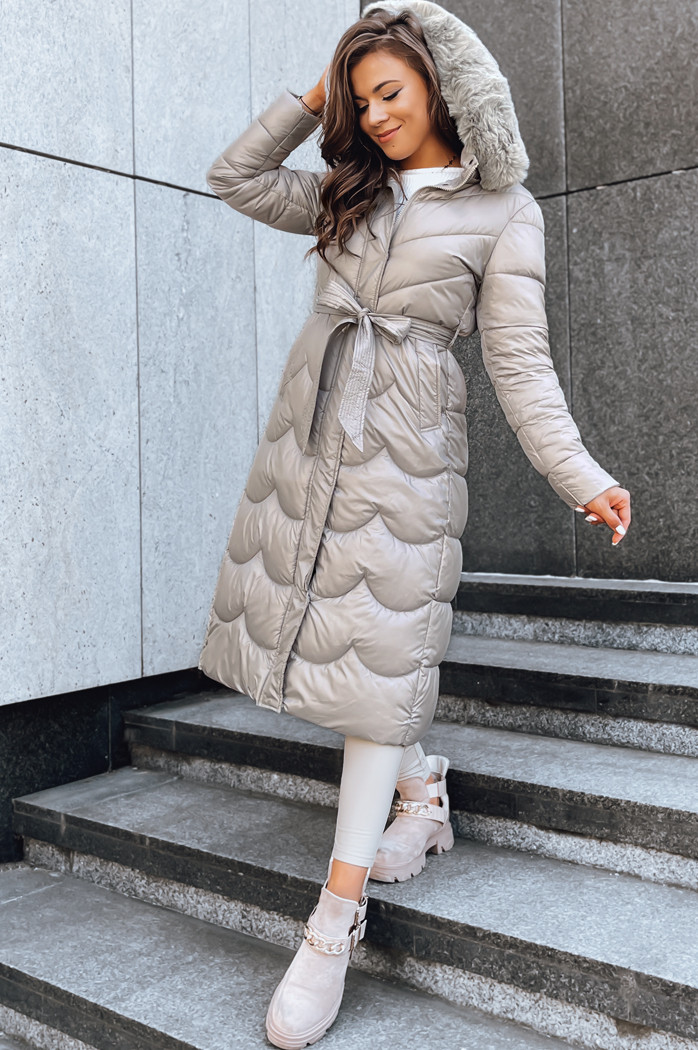 Ženski zimski plašč SCARLET Barva Bež DSTREET TY3806