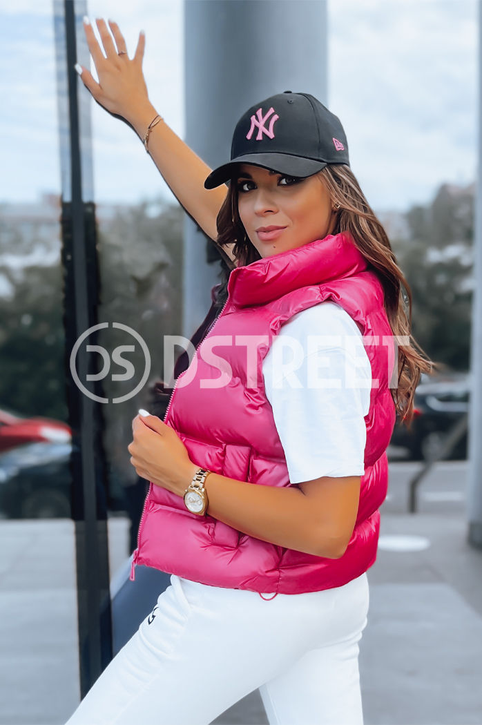 Ženski prešit telovnik RASBERRY BUSH Barva Roza DSTREET TY3808