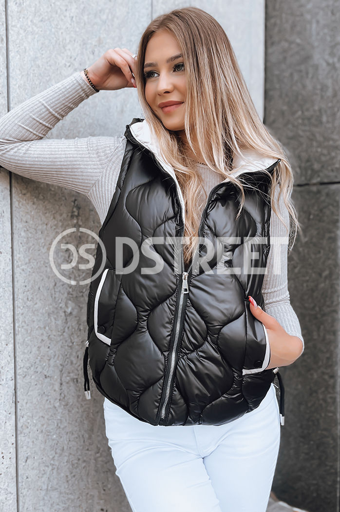 Ženski prešit telovnik OLIVE BRANCH Barva Črna DSTREET TY3816