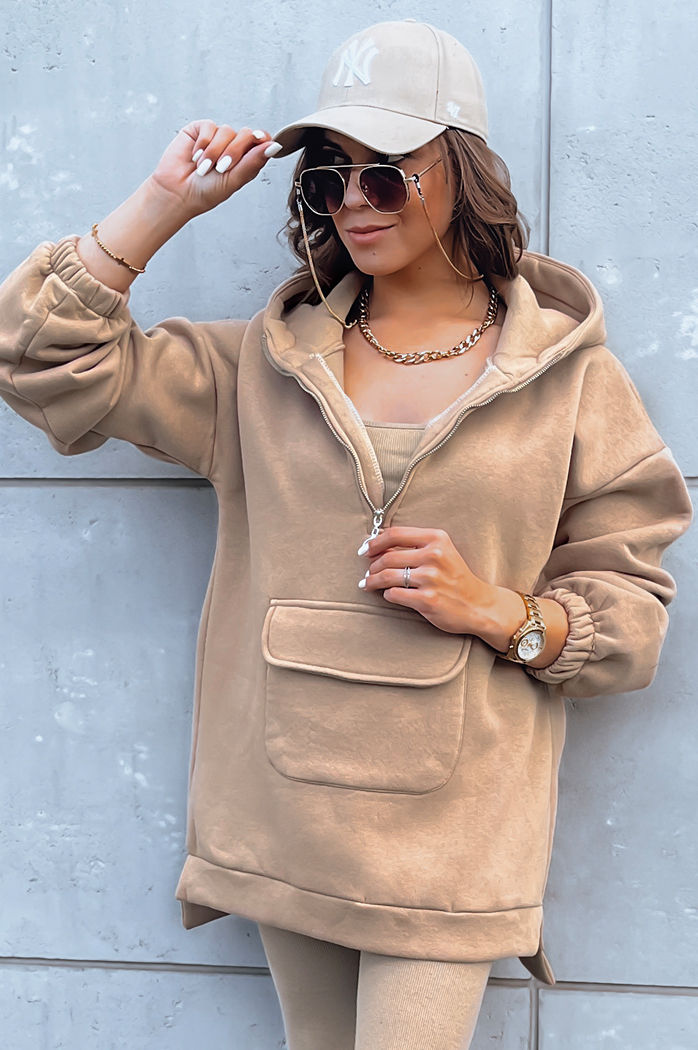 Ženski komplet trenirke MAYALAN Barva kamela DSTREET AY0942