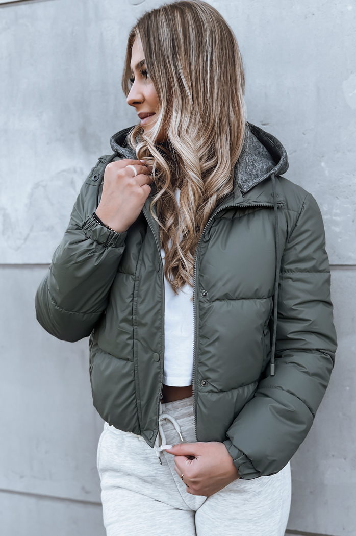 Ženska prešita jakna KHALEESI Barva Temno siva DSTREET TY3875