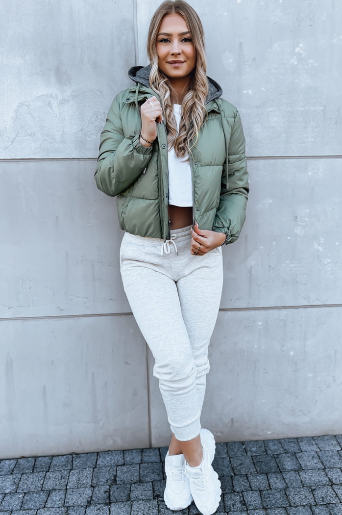 Ženska prešita jakna KHALEESI Barva Zelena DSTREET TY3876