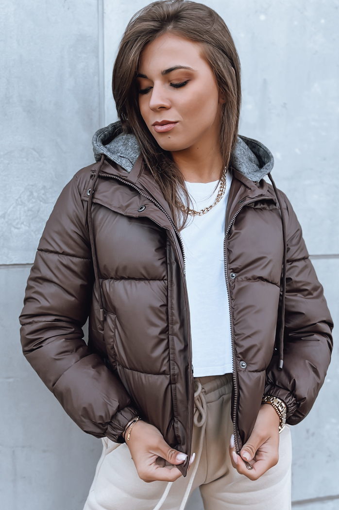 Ženska prešita jakna KHALEESI Barva kavna DSTREET TY3877