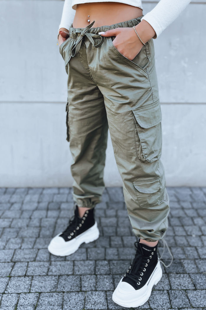 Ženske padalske hlače MIRI Barva Zelena DSTREET UY1682