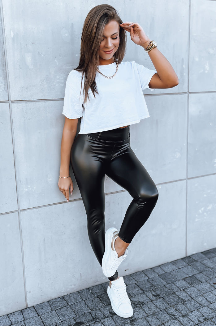 Ženske povoščene hlače ESTATE Barva Črna DSTREET UY1704