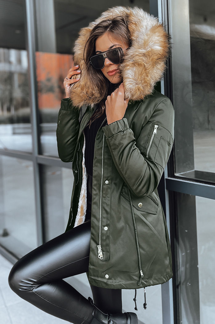 Ženska parka jakna GARNET Barva Zelena DSTREET TY3945