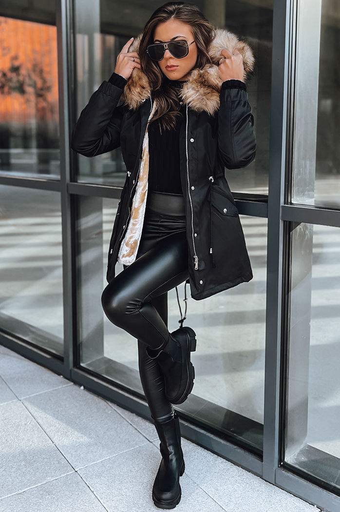 Ženska parka jakna GARNET Barva Črna DSTREET TY3947