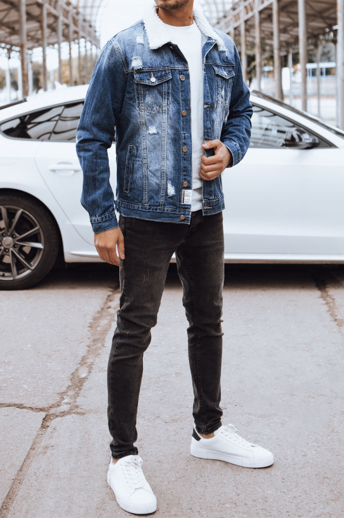 Moška jeans jakna Barva Modra DSTREET TX4580