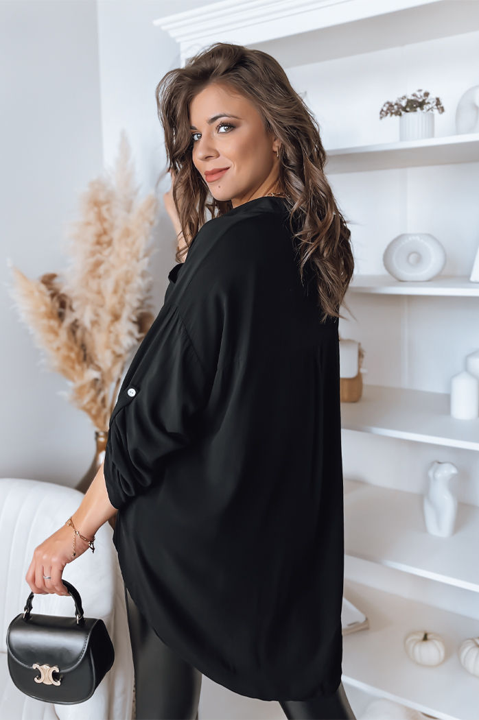 Elegantna ženska srajca RANCH Barva Črna DSTREET RY2307