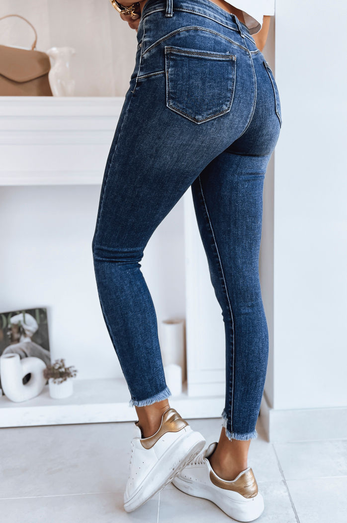 Ženske kavbojke skinny DURIN Barva Mornarica DSTREET UY1727
