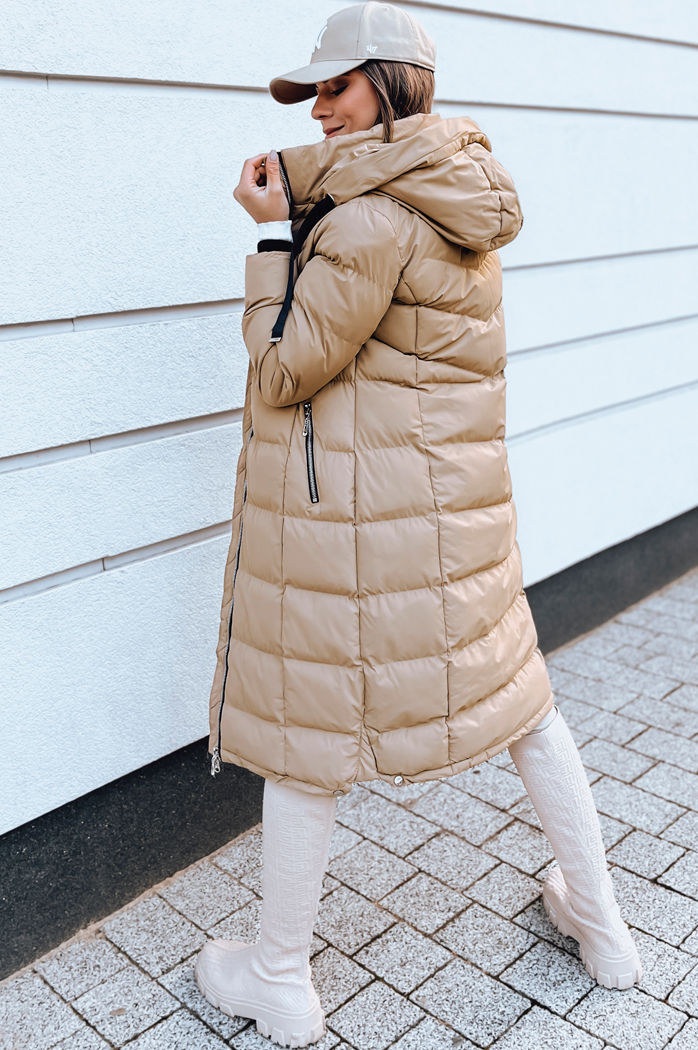Ženska prešita jakna MENSI Barva Bež DSTREET TY3970