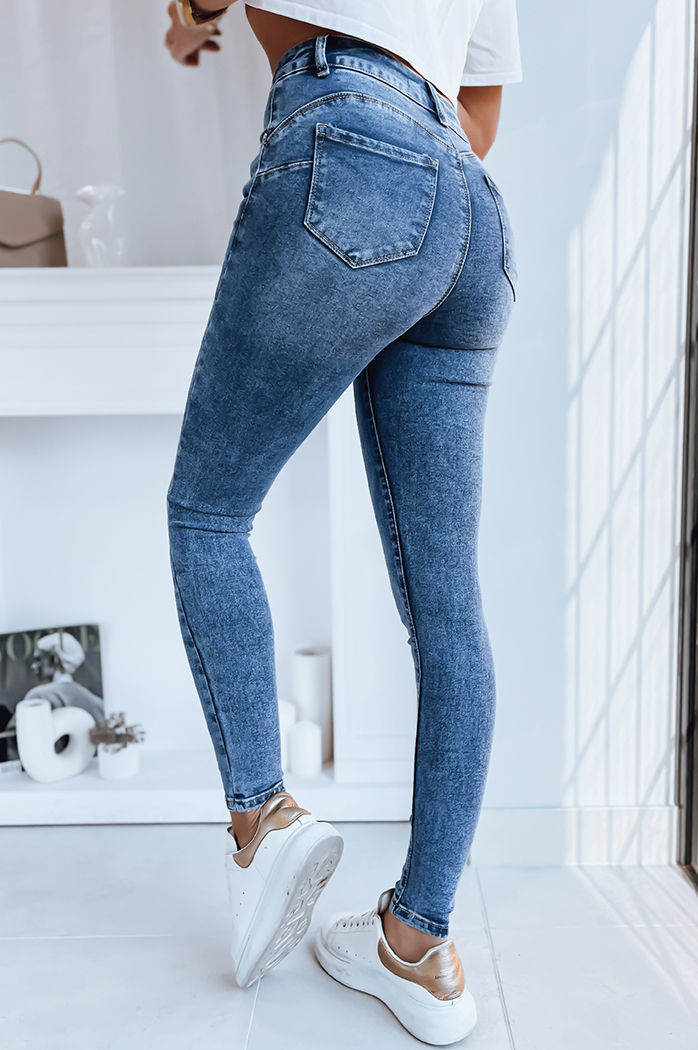 Ženske kavbojke z visokim pasom DIVERIO Barva Modra DSTREET UY1748