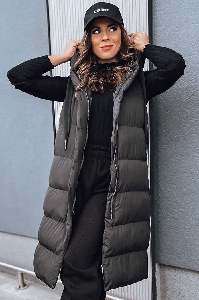 Ženski telovnik s kapuco NEEKO Barva Črna DSTREET TY4045