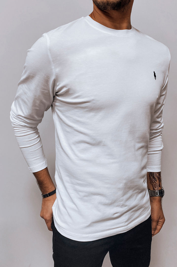 Moška majica z dolgimi rokavi Barva Bela DSTREET LX0564