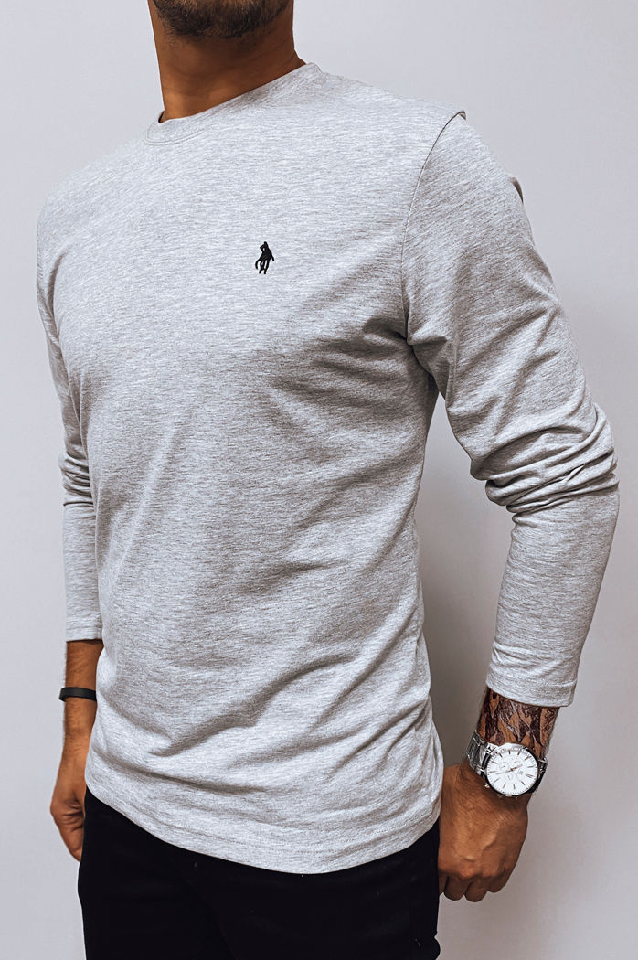 Moška majica z dolgimi rokavi Barva siva DSTREET LX0565
