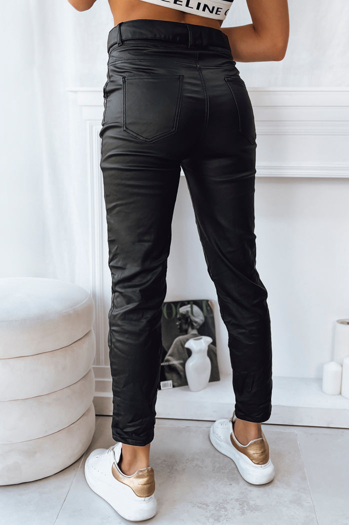 Ženske povoščene hlače VIOLA Barva kamela DSTREET UY1786