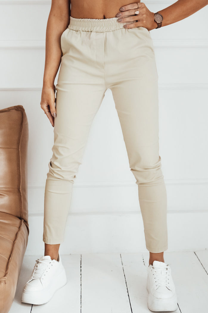 Ženske hlače casual MADELINE Barva Bež DSTREET UY1854