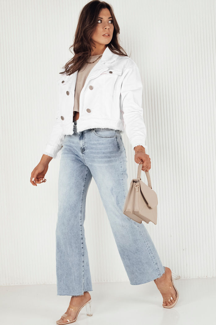 Ženska jeans jakna LUISE bela Dstreet TY4126
