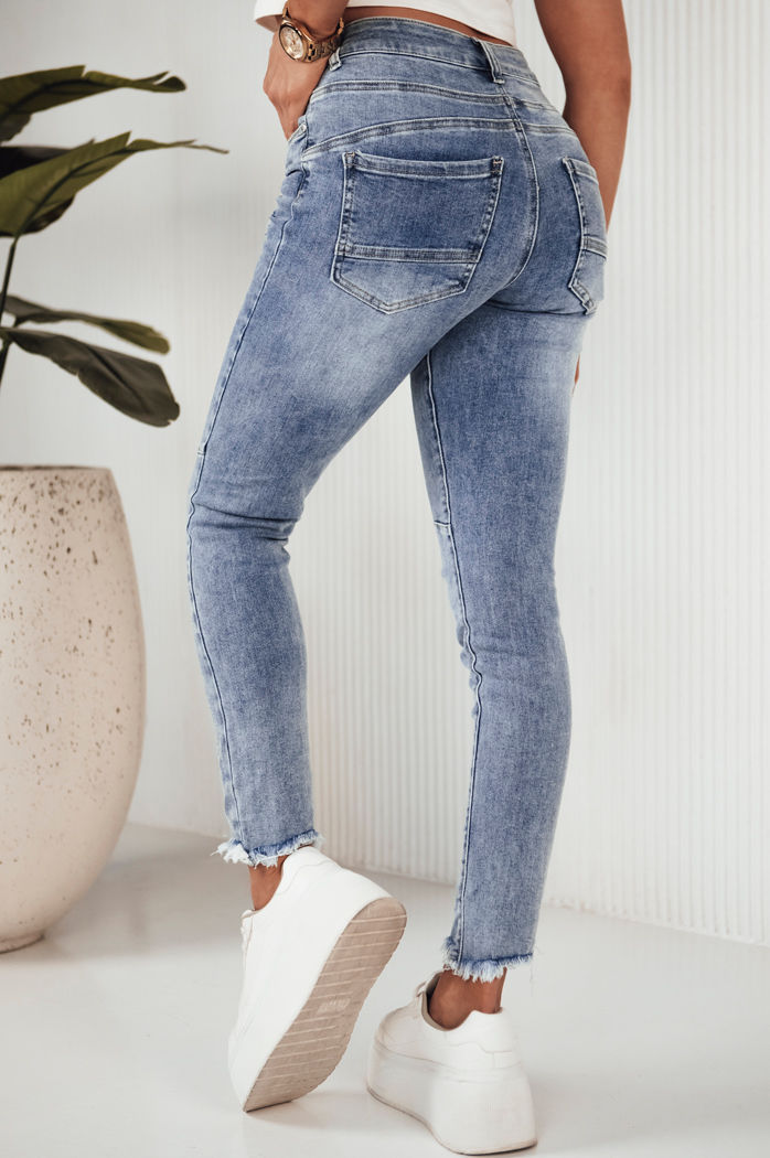 Ženske kavbojke z visokim pasom GINA Barva Modra DSTREET UY1860