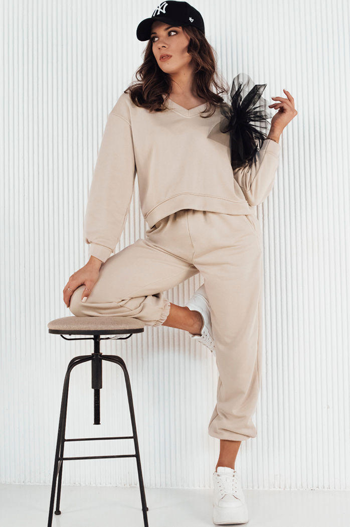 Ženske trenirke FILAN Barva Bež DSTREET UY1886