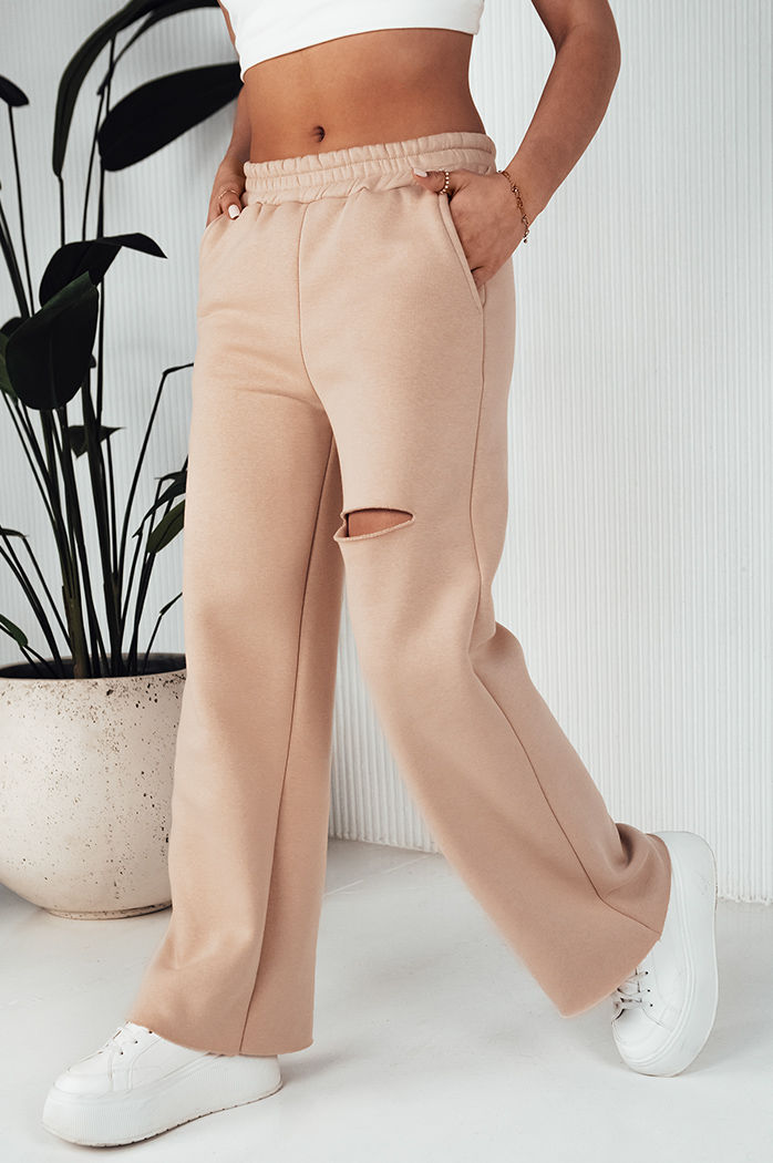 Ženske hlače casual RACHIS Barva Bež DSTREET UY1887