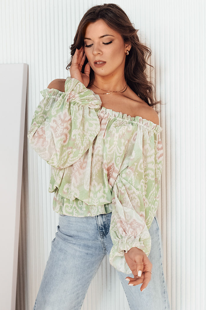 Ženska elegantna bluza MORALES Barva Zelena DSTREET RY2369