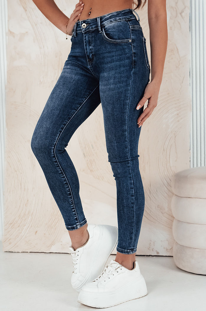 Ženske kavbojke z visokim pasom LACOY Barva Modra DSTREET UY1917