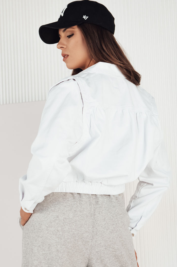 Ženska jeans jakna BLIRNA Barva Bela DSTREET TY4165