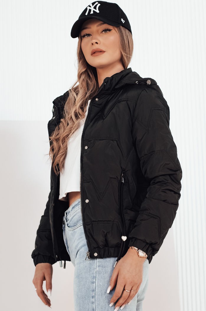 Ženska prešita jakna ZERNI Barva Črna DSTREET TY4175