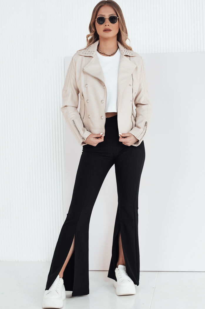 Ženska usnjena jakna TRUCCO beige Dstreet TY4179