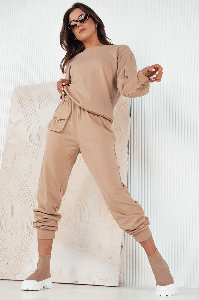 Ženski komplet trenirke CADAVAL Barva Bež DSTREET AY1009