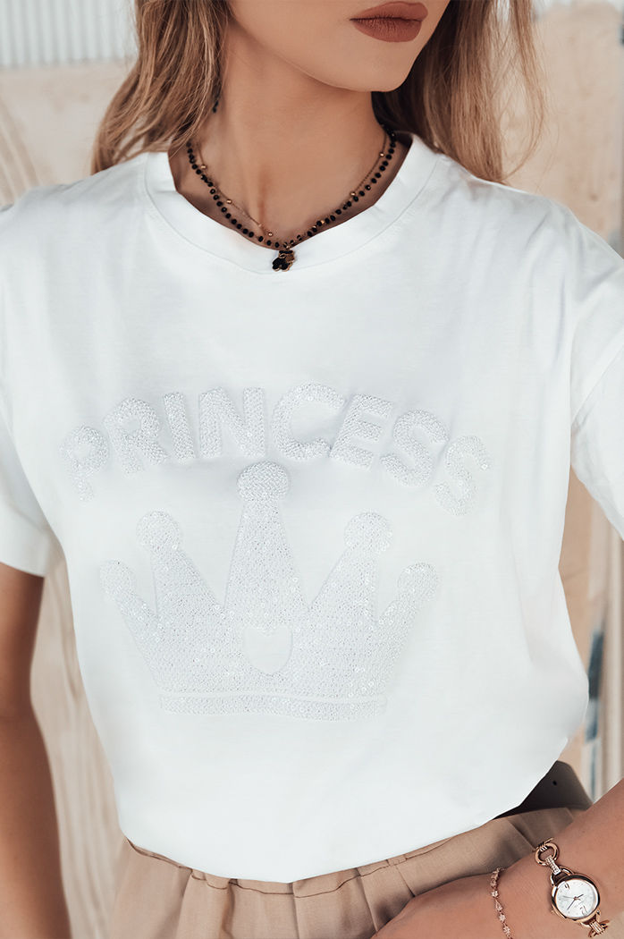 Ženska majica basic PRINCY Barva Bela DSTREET RY2391