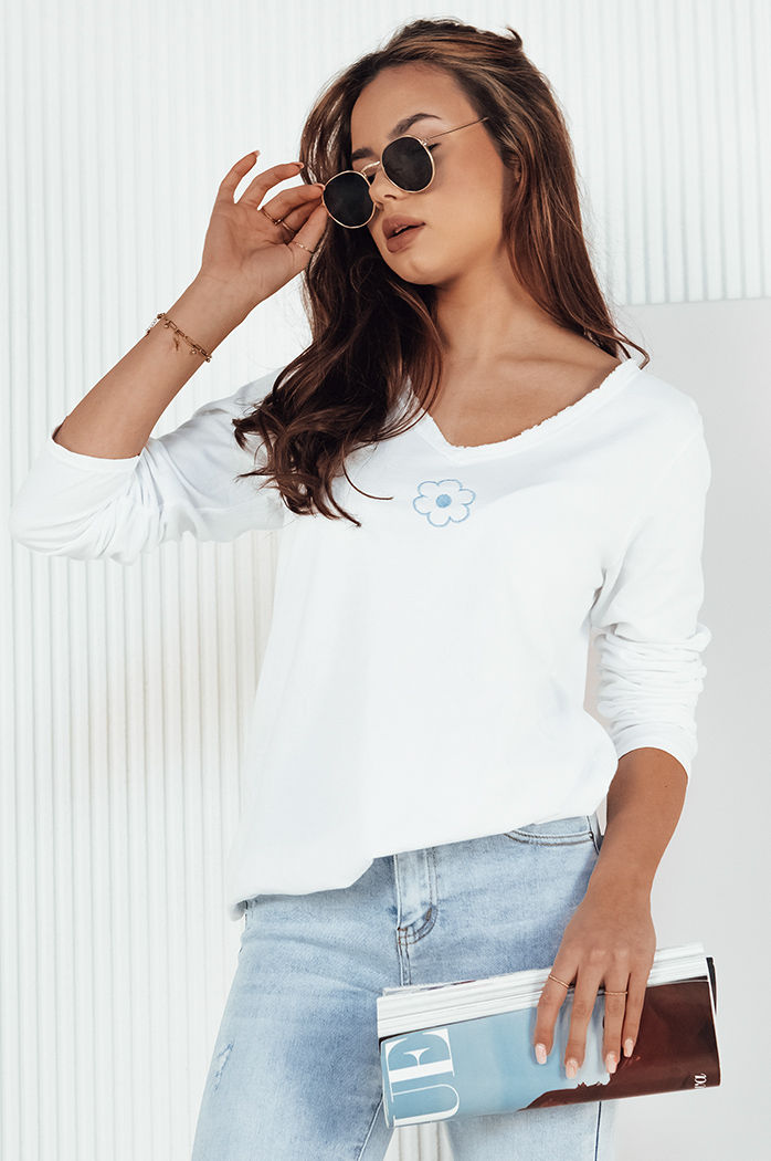 Ženska elegantna bluza AZUER Barva Bela DSTREET RY2447