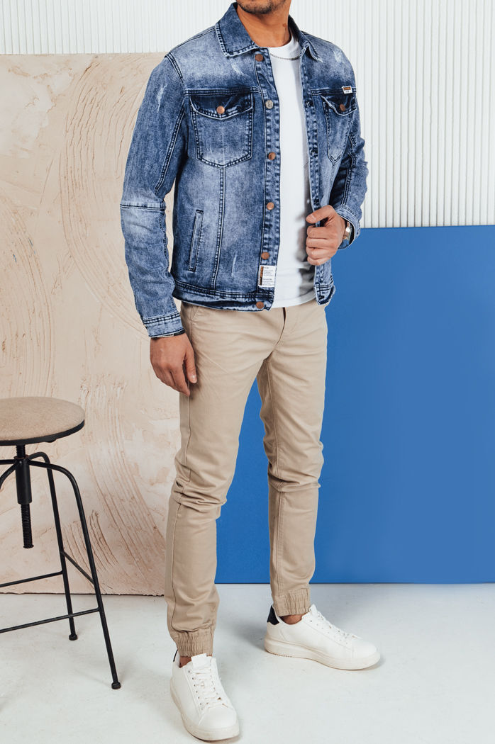 Moška jeans jakna Barva Mornarica DSTREET TX4688