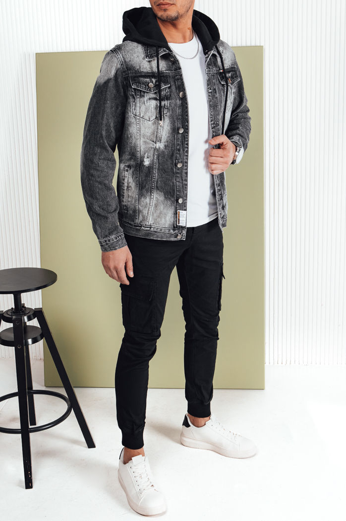 Moška jeans jakna Barva Temno siva DSTREET TX4691