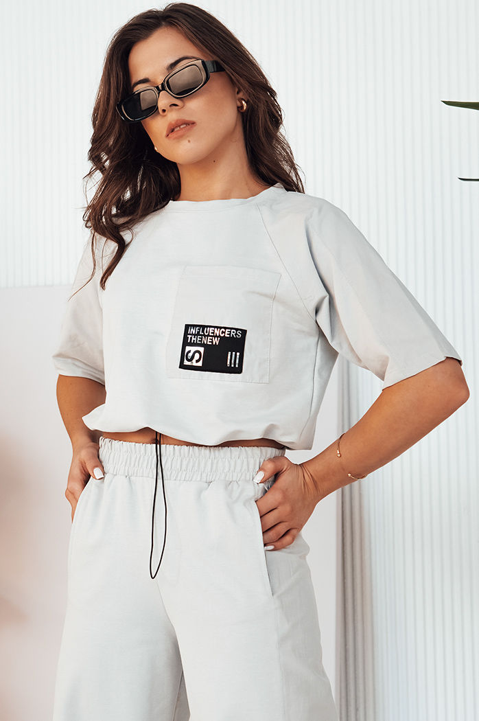 Komplet damski dresowy HOLTY jasnoszary Dstreet AY1026