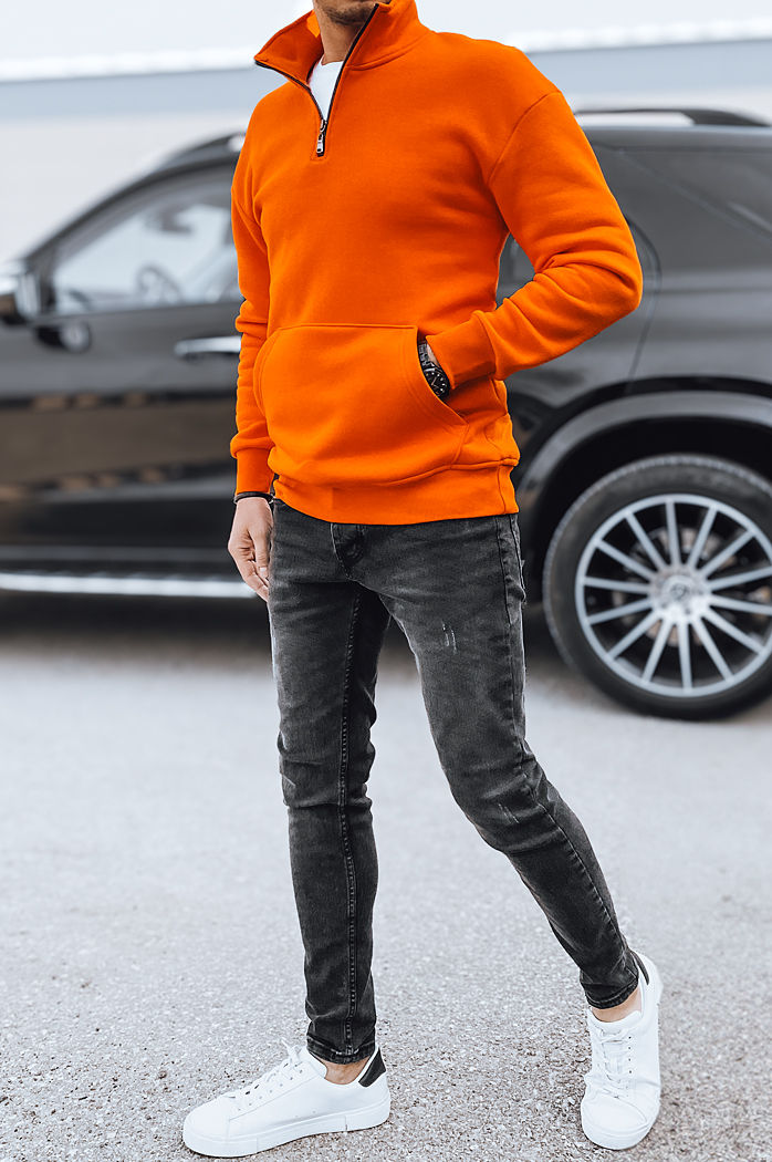 Moška jopa z ovratnikom Barva Oranžna DSTREET BX5669