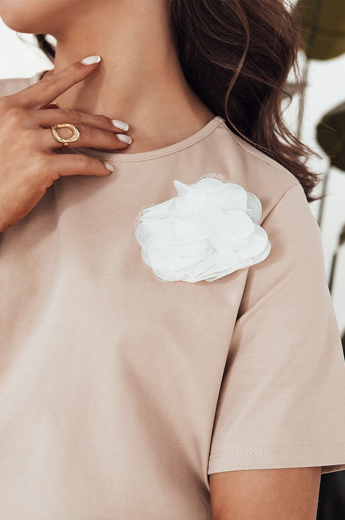 Ženska majica basic BINDA Barva Bež DSTREET RY2484