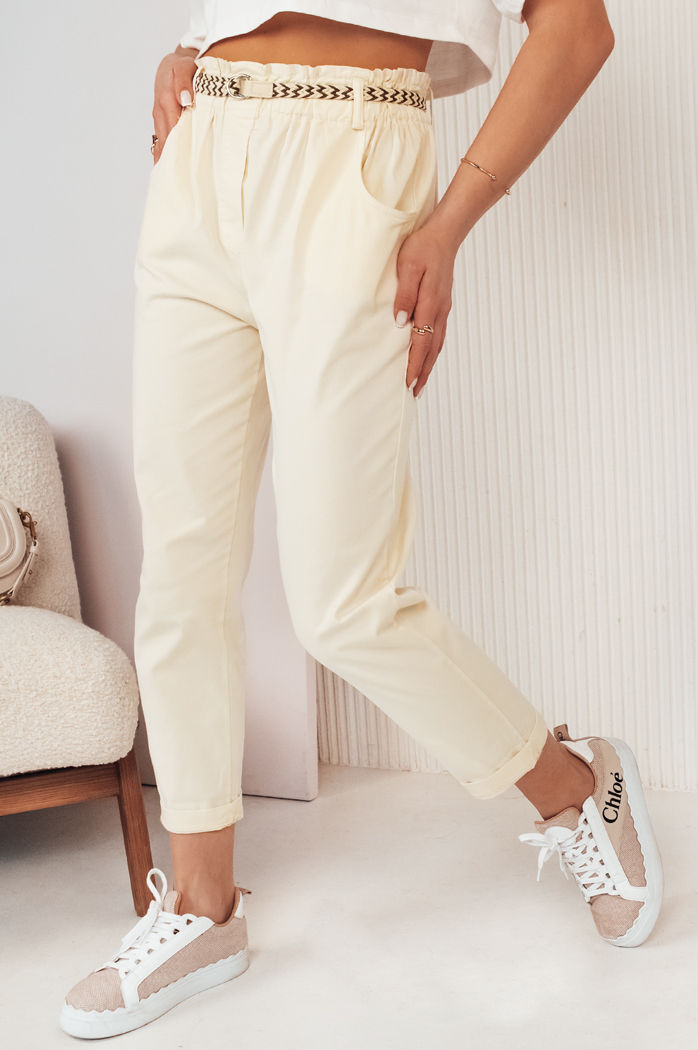 Ženske hlače iz blaga ERLON yellow Dstreet UY2029