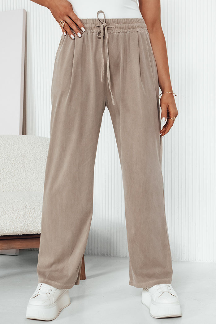 Ženske hlače casual ASTERS Barva Bež DSTREET UY2037