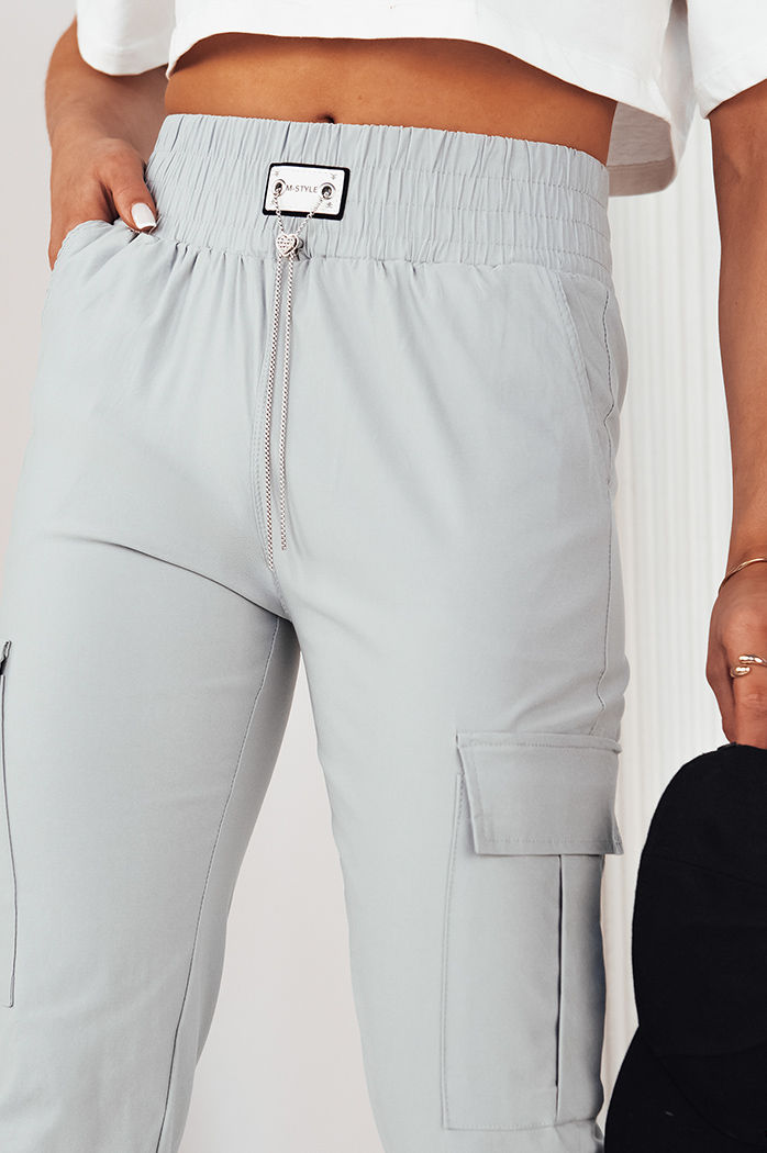 Ženske hlače casual MAREN Barva siva DSTREET UY2068