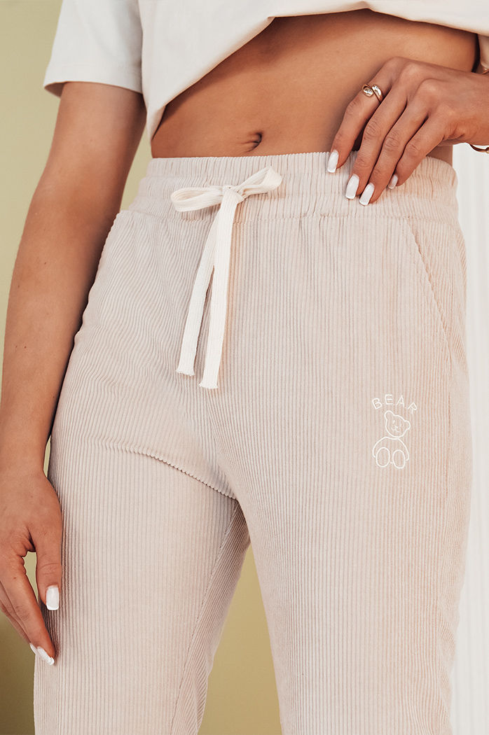 Ženske trenirke BEAR Barva Bež DSTREET UY2071