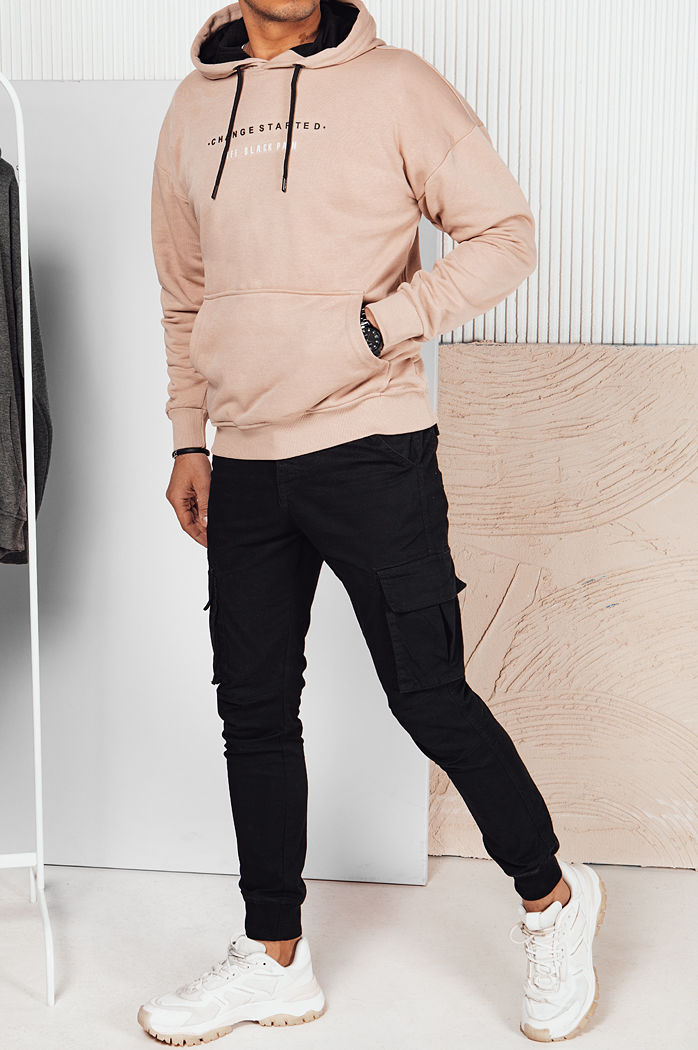 Moška jopa s kapuco Barva Bež DSTREET BX5722