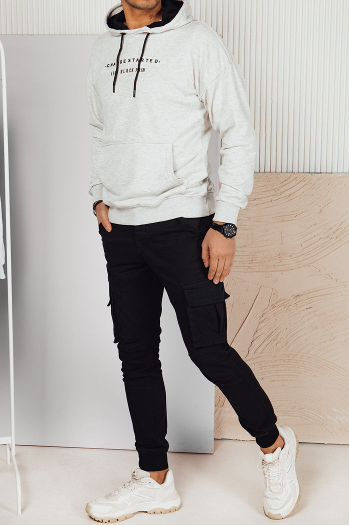 Moška jopa s kapuco Barva Svetlosiva DSTREET BX5724