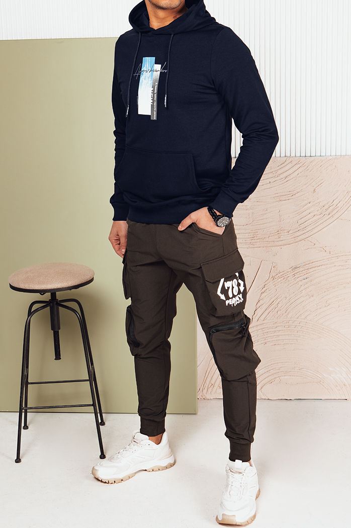 Moška jopa s kapuco Barva Mornarica DSTREET BX5727