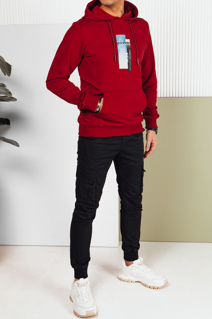 Moška jopa s kapuco Barva Klaret DSTREET BX5728