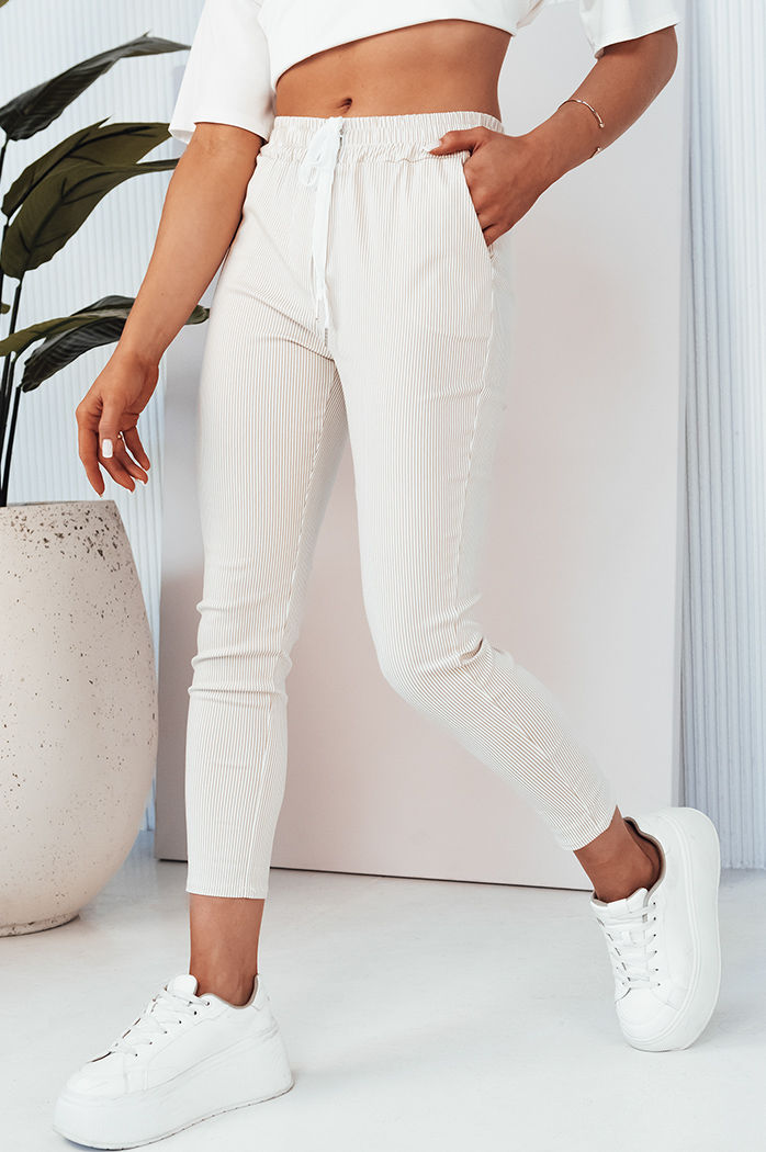Ženske hlače casual MARINS Barva Bež DSTREET UY2081