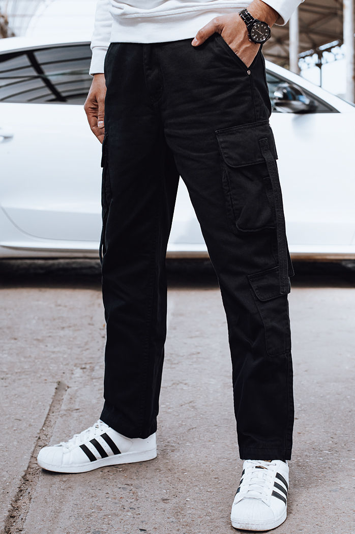 Spodnie męskie bojówki czarne Dstreet UX4325